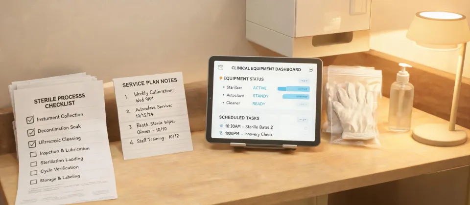 Clinical equipment planning desk