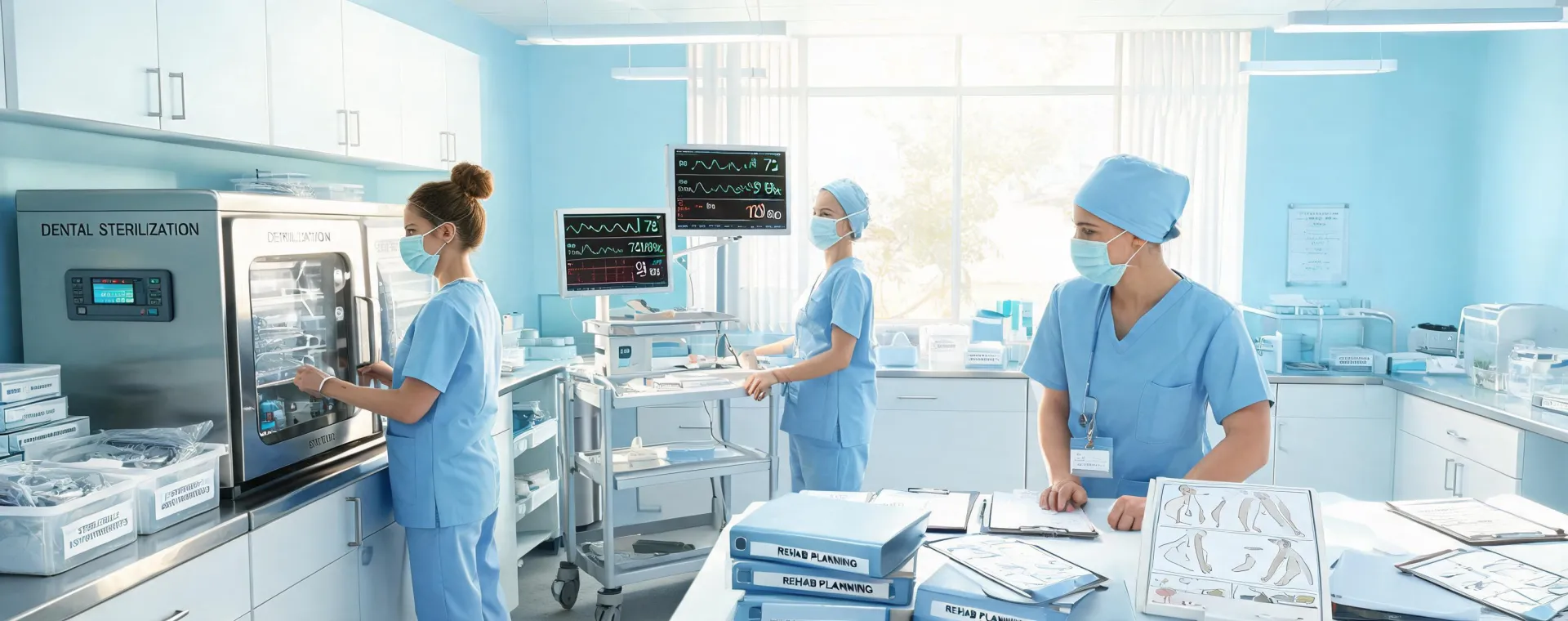 Hospital sterile processing and care team